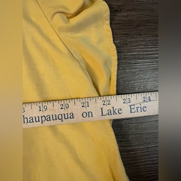 Matilda Jane Bocce Ball Golden Yellow Lace Back Top Size Large E26 - Picture 6 of 7